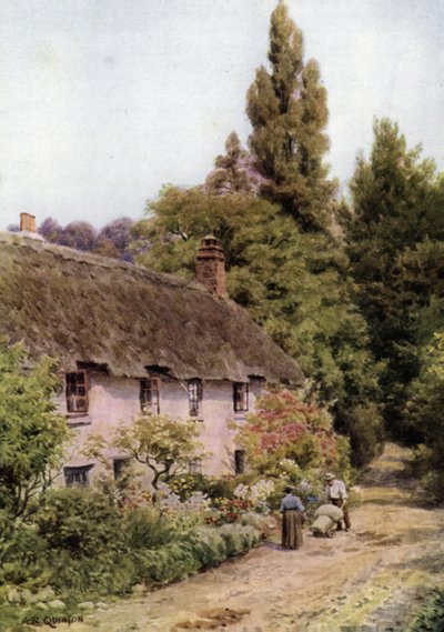 Cottages at Dunster, Somerset by Alfred Robert Quinton